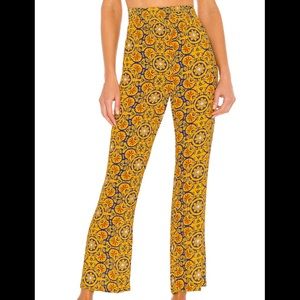 WeWoreWhat Saffron Print Pants & Matching Scarf